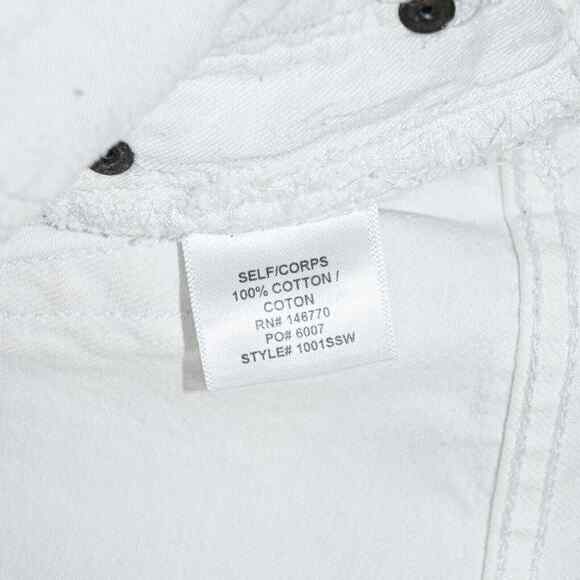 RE/DONE x LEVI'S Straight Skinny Denim Jeans white Distressed Rip Size 29 - Picture 15 of 16